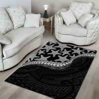 Monotone Polynesian Starfish Unique Pattern Area Rug LT01 - Polynesian Pride