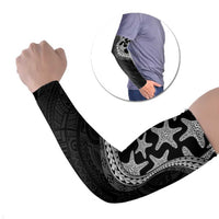 Monotone Polynesian Starfish Unique Pattern Arm Sleeves LT01 Set of 2 Black - Polynesian Pride