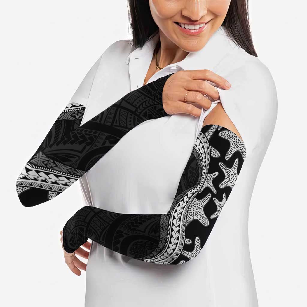 Monotone Polynesian Starfish Unique Pattern Arm Sleeves LT01 - Polynesian Pride