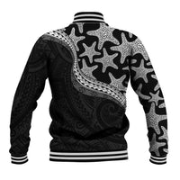 Monotone Polynesian Starfish Unique Pattern Baseball Jacket LT01 - Polynesian Pride