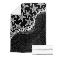 Monotone Polynesian Starfish Unique Pattern Blanket