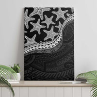Monotone Polynesian Starfish Unique Pattern Canvas Wall Art LT01 - Polynesian Pride