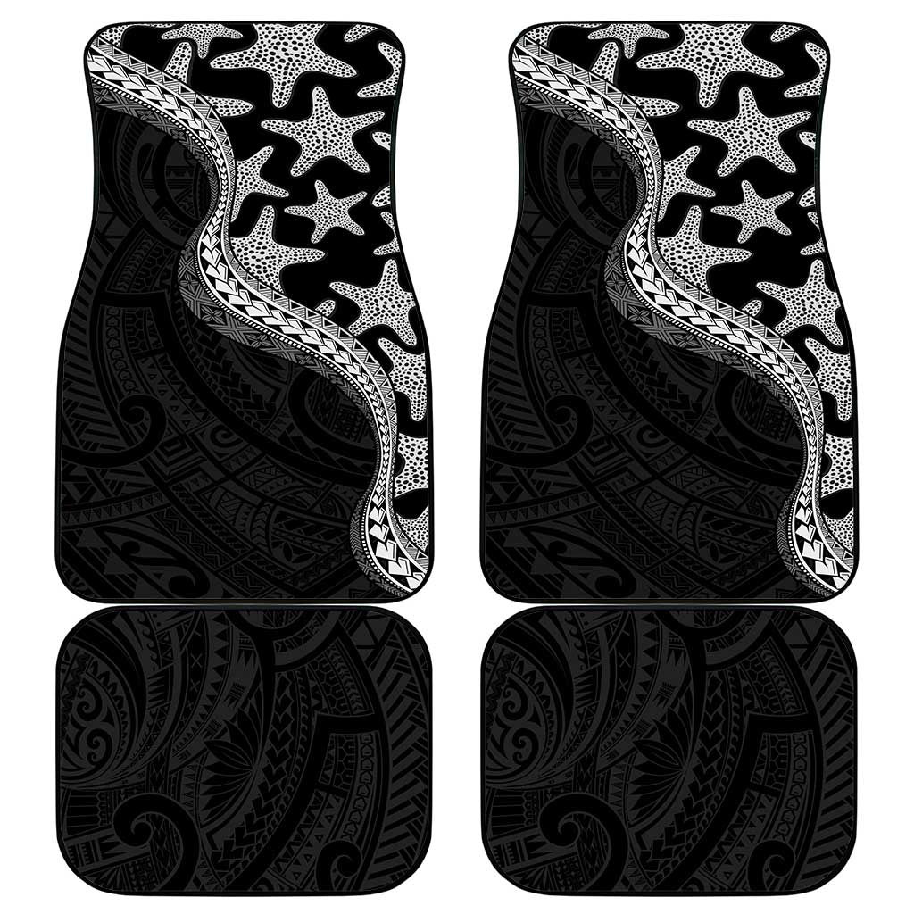 Monotone Polynesian Starfish Unique Pattern Car Mats LT01 - Polynesian Pride