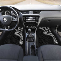 Monotone Polynesian Starfish Unique Pattern Car Mats LT01 Set 2pcs - Front Black - Polynesian Pride