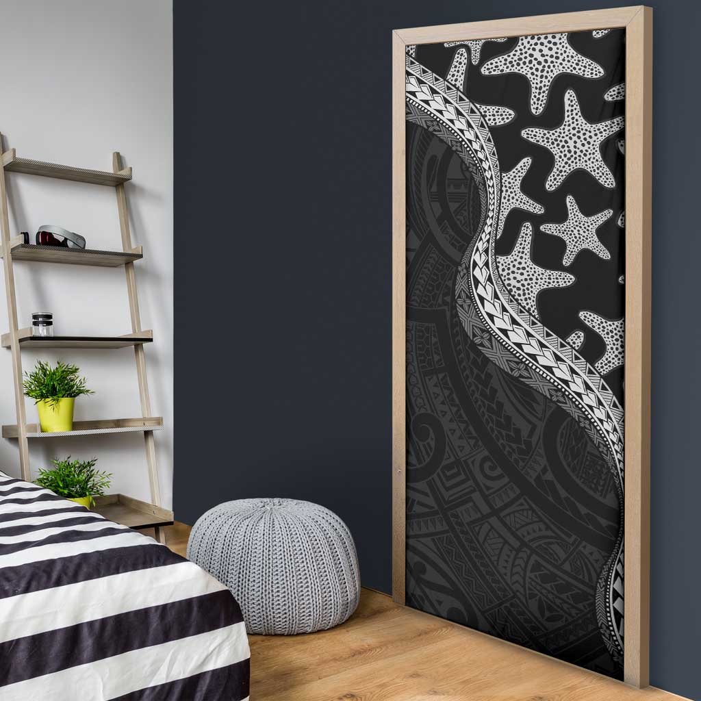Monotone Polynesian Starfish Unique Pattern Door Cover LT01 - Polynesian Pride