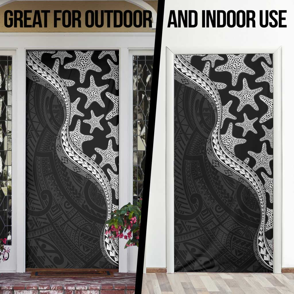 Monotone Polynesian Starfish Unique Pattern Door Cover LT01 - Polynesian Pride