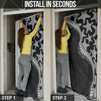 Monotone Polynesian Starfish Unique Pattern Door Cover LT01 - Polynesian Pride