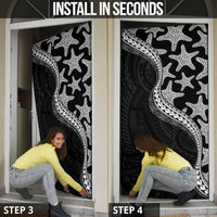 Monotone Polynesian Starfish Unique Pattern Door Cover LT01 - Polynesian Pride