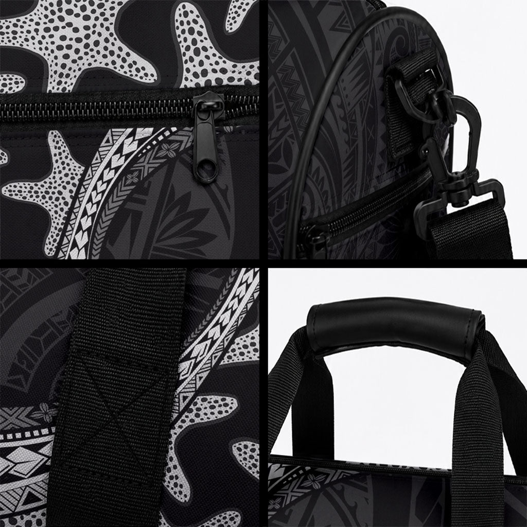 Monotone Polynesian Starfish Unique Pattern Duffle Bag