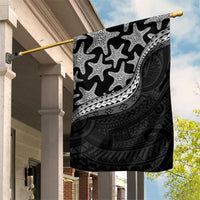 Monotone Polynesian Starfish Unique Pattern Garden Flag LT01 House Flag Black - Polynesian Pride