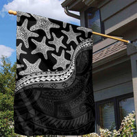 Monotone Polynesian Starfish Unique Pattern Garden Flag LT01 - Polynesian Pride