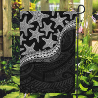Monotone Polynesian Starfish Unique Pattern Garden Flag LT01 Garden Flag Black - Polynesian Pride
