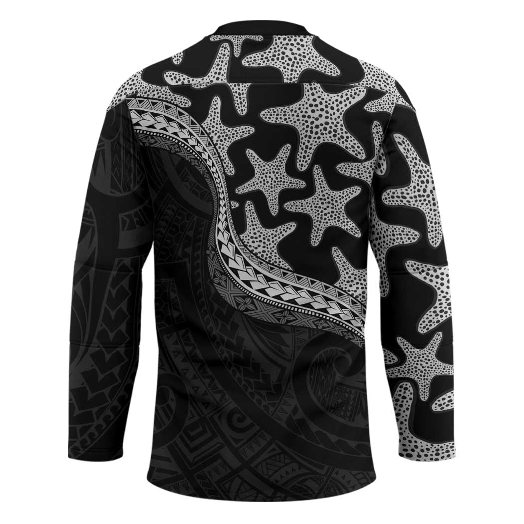 Monotone Polynesian Starfish Unique Pattern Hockey Jersey LT01 - Polynesian Pride