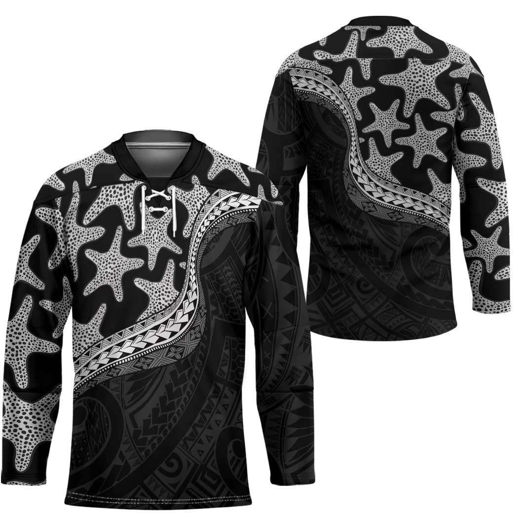Monotone Polynesian Starfish Unique Pattern Hockey Jersey LT01 - Polynesian Pride