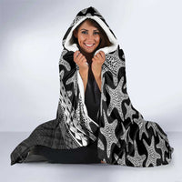 Monotone Polynesian Starfish Unique Pattern Hooded Blanket LT01 - Polynesian Pride