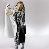 Monotone Polynesian Starfish Unique Pattern Hooded Blanket LT01 - Polynesian Pride