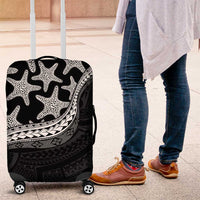 Monotone Polynesian Starfish Unique Pattern Luggage Cover LT01 Black - Polynesian Pride
