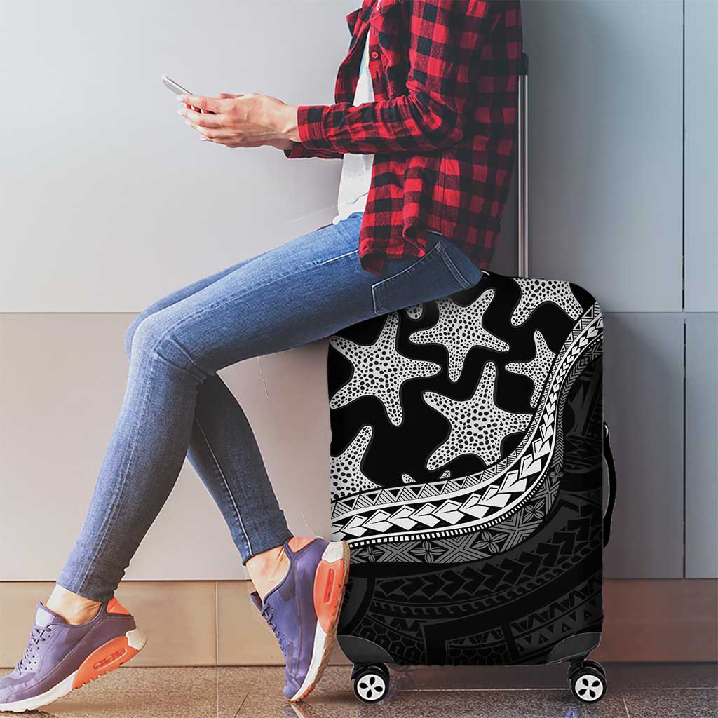 Monotone Polynesian Starfish Unique Pattern Luggage Cover LT01 - Polynesian Pride