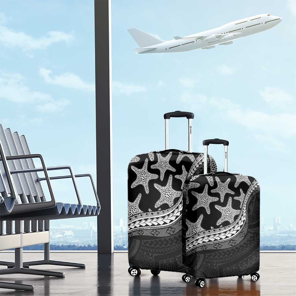 Monotone Polynesian Starfish Unique Pattern Luggage Cover LT01 - Polynesian Pride