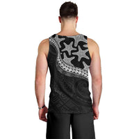 Monotone Polynesian Starfish Unique Pattern Men Tank Top