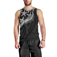 Monotone Polynesian Starfish Unique Pattern Men Tank Top