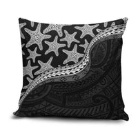 Monotone Polynesian Starfish Unique Pattern Pillow Cover LT01 Black - Polynesian Pride