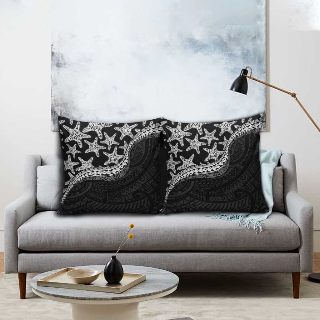 Monotone Polynesian Starfish Unique Pattern Pillow Cover LT01 - Polynesian Pride