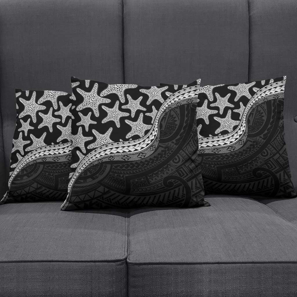Monotone Polynesian Starfish Unique Pattern Pillow Cover LT01 - Polynesian Pride