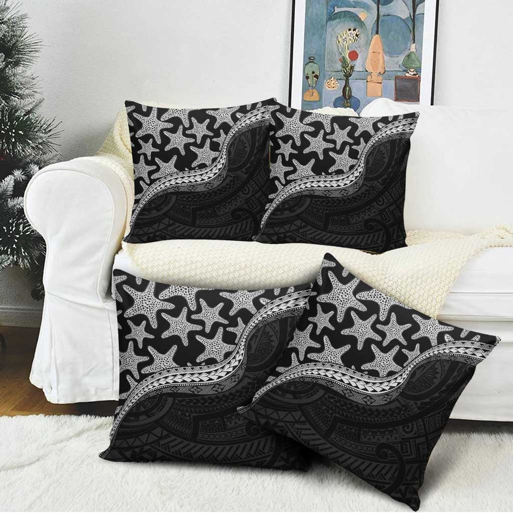 Monotone Polynesian Starfish Unique Pattern Pillow Cover LT01 - Polynesian Pride