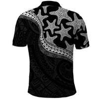 Monotone Polynesian Starfish Unique Pattern Polo Shirt LT01 - Polynesian Pride