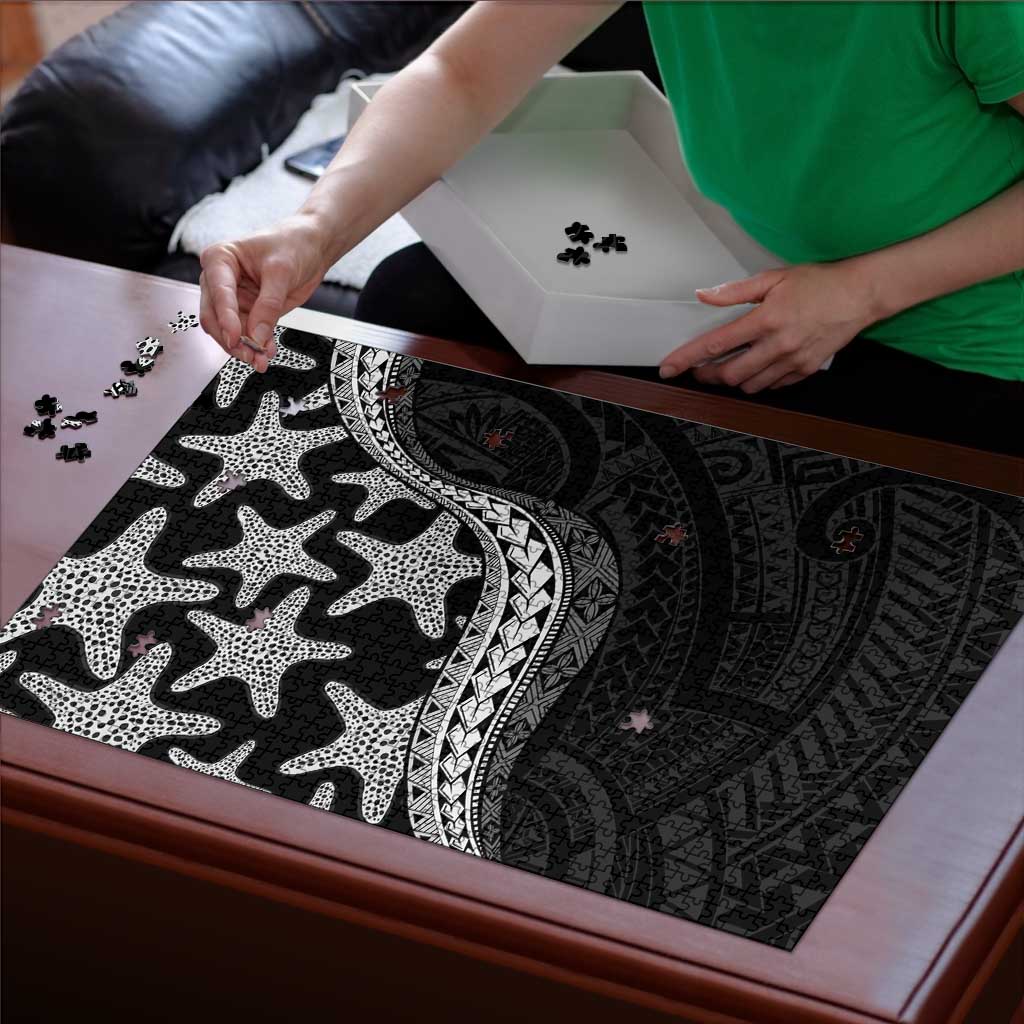 Monotone Polynesian Starfish Unique Pattern Puzzle