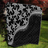 Monotone Polynesian Starfish Unique Pattern Quilt LT01 - Polynesian Pride
