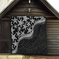 Monotone Polynesian Starfish Unique Pattern Quilt LT01 - Polynesian Pride