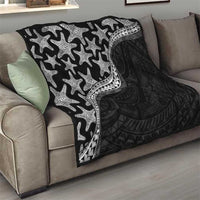 Monotone Polynesian Starfish Unique Pattern Quilt LT01 - Polynesian Pride