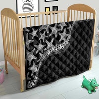 Monotone Polynesian Starfish Unique Pattern Quilt LT01 - Polynesian Pride