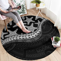 Monotone Polynesian Starfish Unique Pattern Round Carpet LT01 - Polynesian Pride