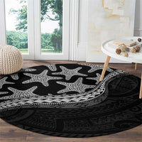 Monotone Polynesian Starfish Unique Pattern Round Carpet LT01 - Polynesian Pride