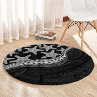 Monotone Polynesian Starfish Unique Pattern Round Carpet LT01 - Polynesian Pride