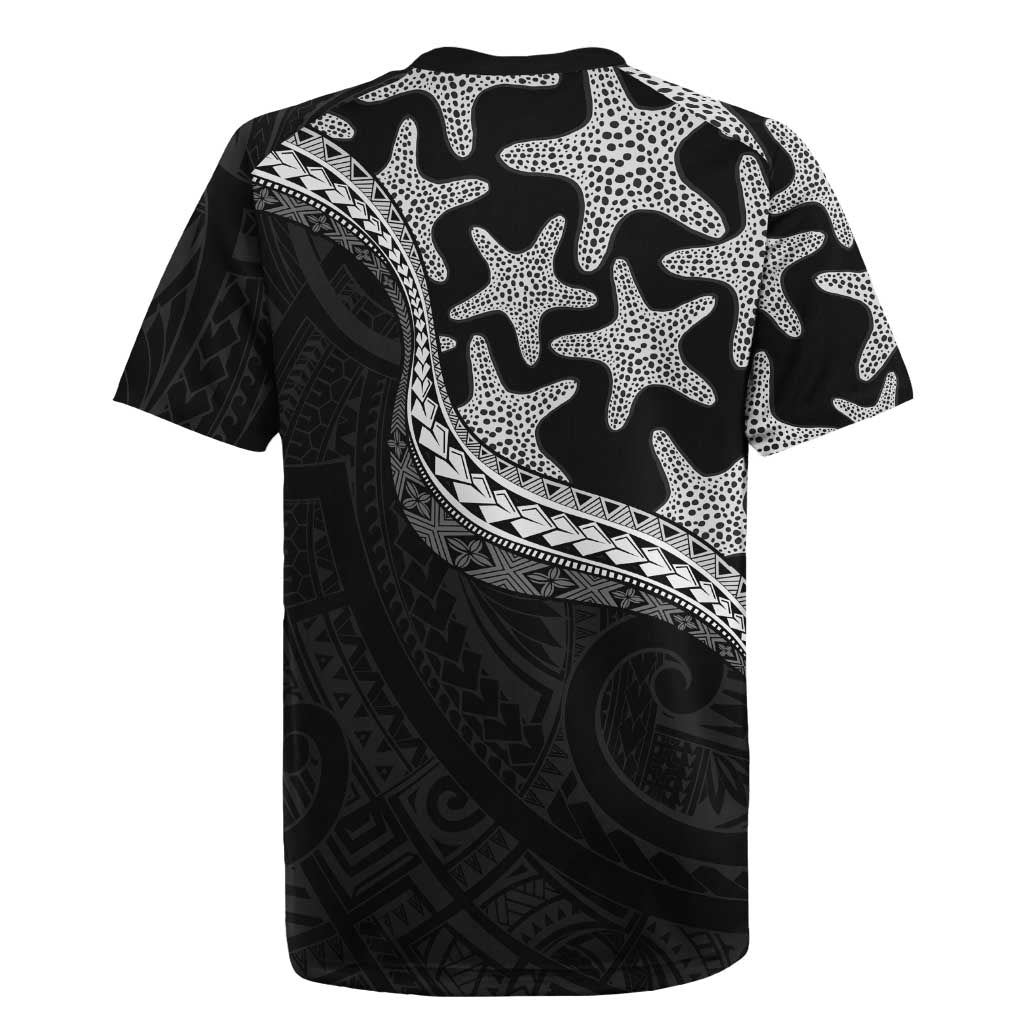 Monotone Polynesian Starfish Unique Pattern Rugby Jersey LT01 - Polynesian Pride