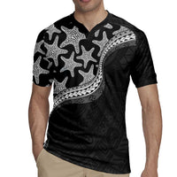 Monotone Polynesian Starfish Unique Pattern Rugby Jersey LT01 - Polynesian Pride