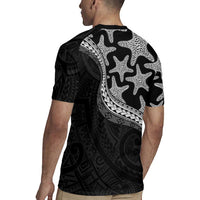 Monotone Polynesian Starfish Unique Pattern Rugby Jersey LT01 - Polynesian Pride