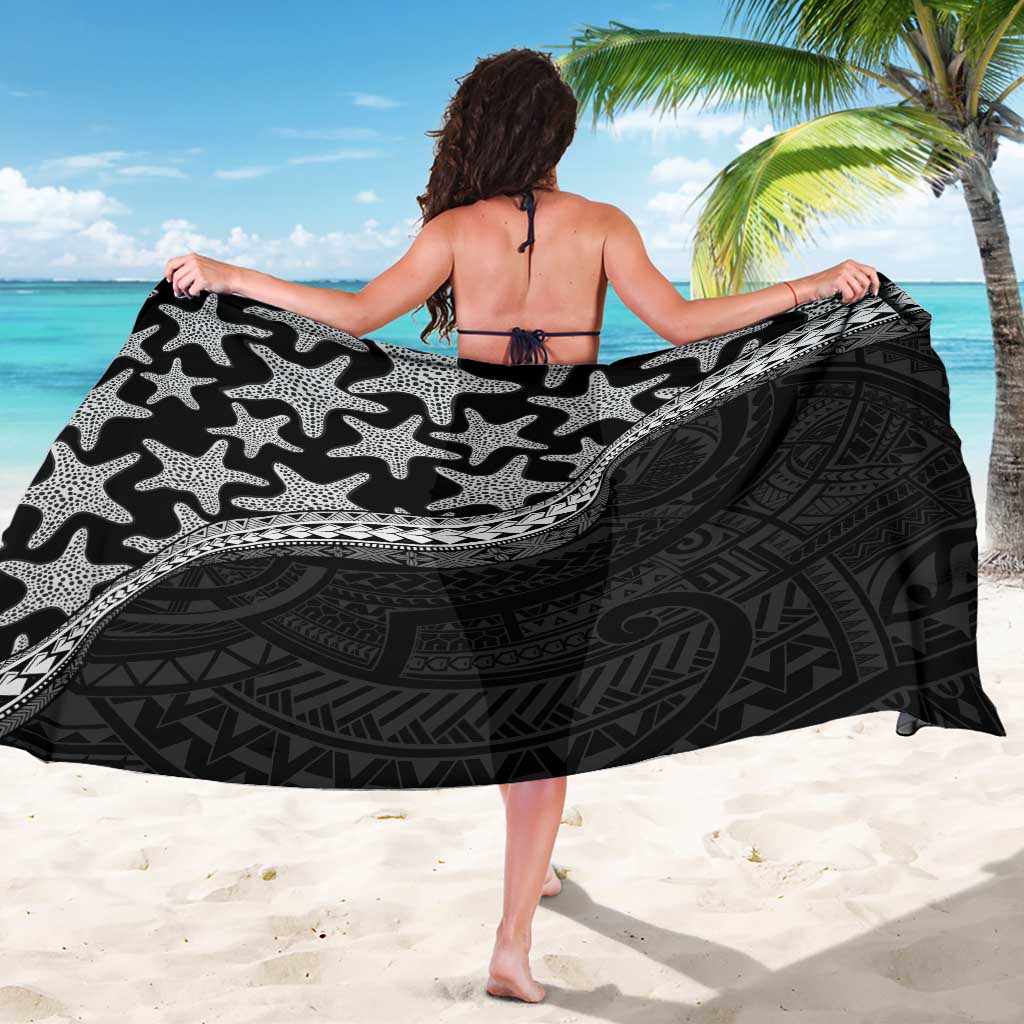 Monotone Polynesian Starfish Unique Pattern Sarong