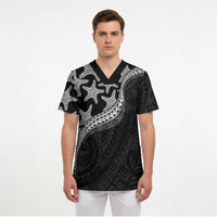Monotone Polynesian Starfish Unique Pattern Scrub Top