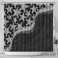 Monotone Polynesian Starfish Unique Pattern Shower Curtain LT01 - Polynesian Pride