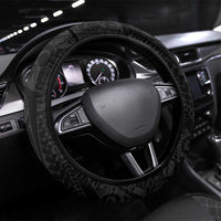 Monotone Polynesian Starfish Unique Pattern Steering Wheel Cover LT01 Universal Fit Black - Polynesian Pride