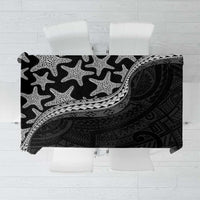 Monotone Polynesian Starfish Unique Pattern Tablecloth LT01 Black - Polynesian Pride