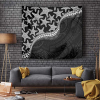 Monotone Polynesian Starfish Unique Pattern Tapestry LT01 Black - Polynesian Pride