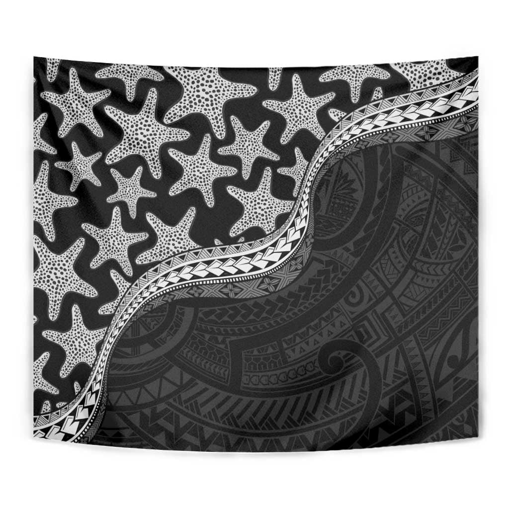 Monotone Polynesian Starfish Unique Pattern Tapestry LT01 - Polynesian Pride