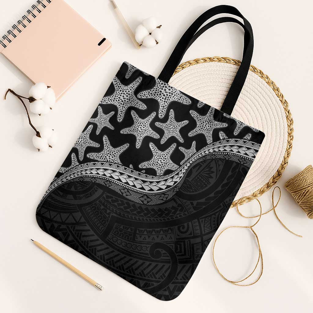 Monotone Polynesian Starfish Unique Pattern Tote Bag