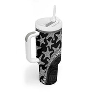 Monotone Polynesian Starfish Unique Pattern Tumbler With Handle LT01 - Polynesian Pride